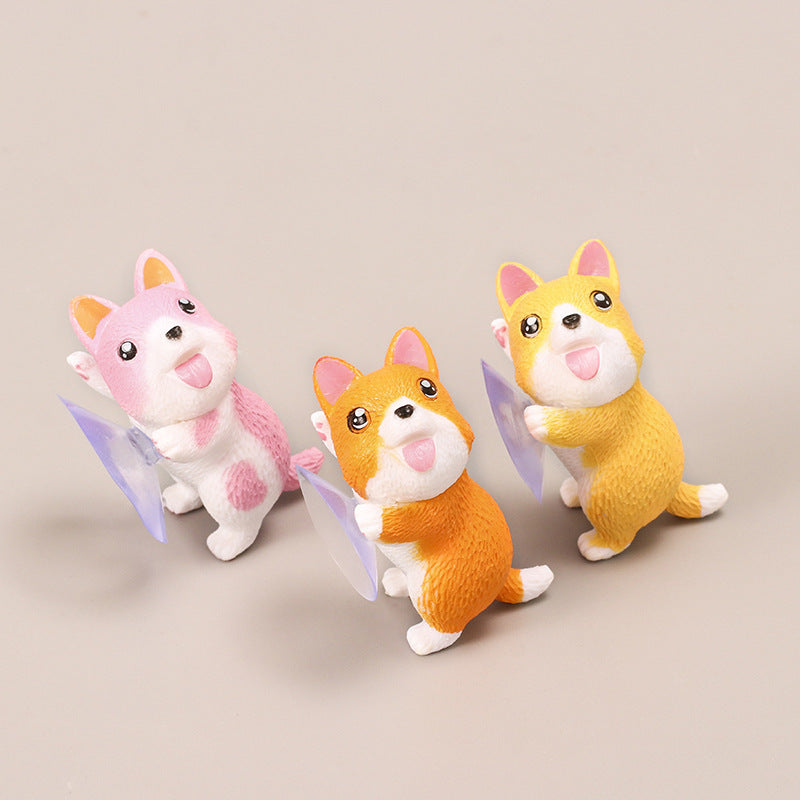 6 Creative Puppy Doll Rescue Army Sucker Dog Mobile Phone Lazy Bracket Cartoon Cute Toy Small Gift