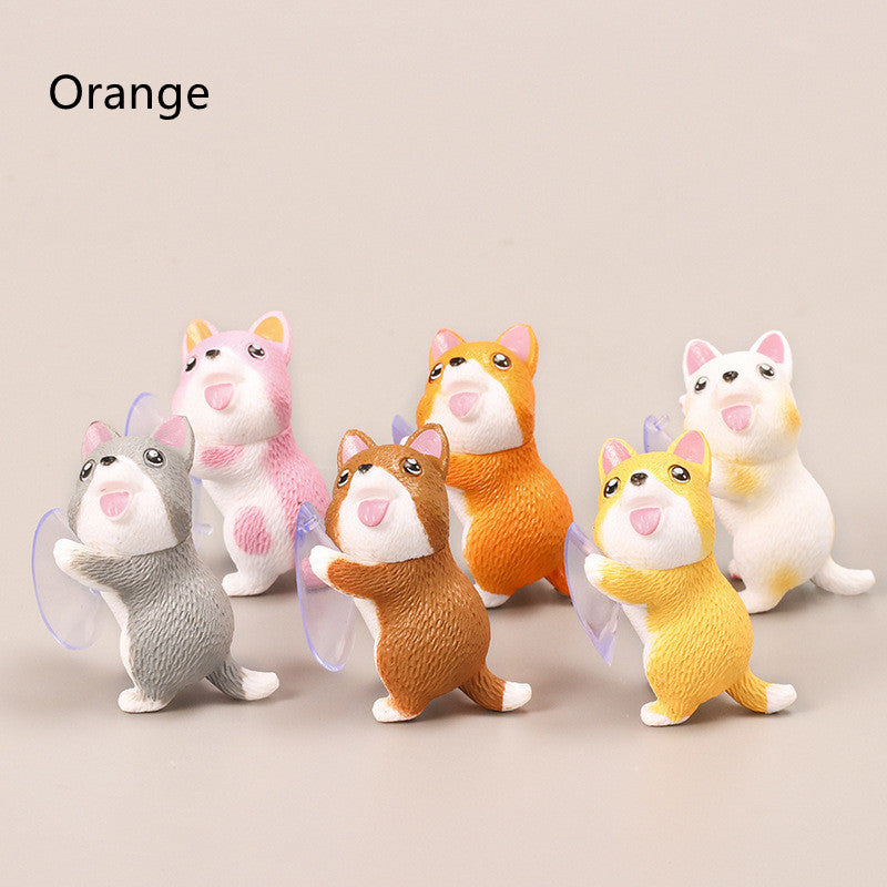 6 Creative Puppy Doll Rescue Army Sucker Dog Mobile Phone Lazy Bracket Cartoon Cute Toy Small Gift