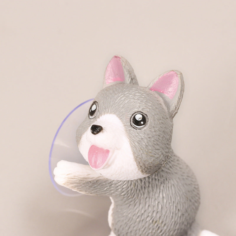 6 Creative Puppy Doll Rescue Army Sucker Dog Mobile Phone Lazy Bracket Cartoon Cute Toy Small Gift
