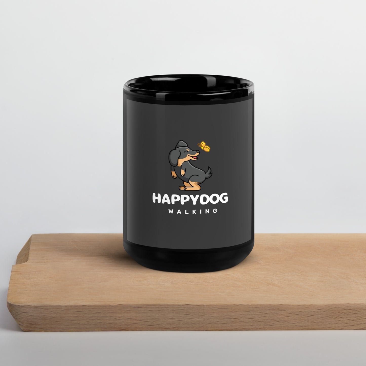Dog Walking Tasse Schwarz