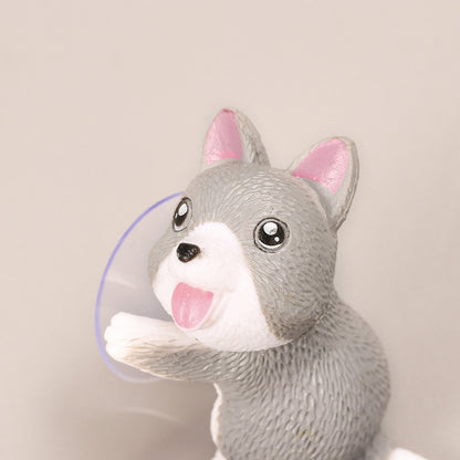 6 Creative Puppy Doll Rescue Army Sucker Dog Mobile Phone Lazy Bracket Cartoon Cute Toy Small Gift