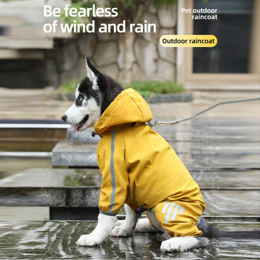 Wasserfeste Regenjacke mit Reflektoren