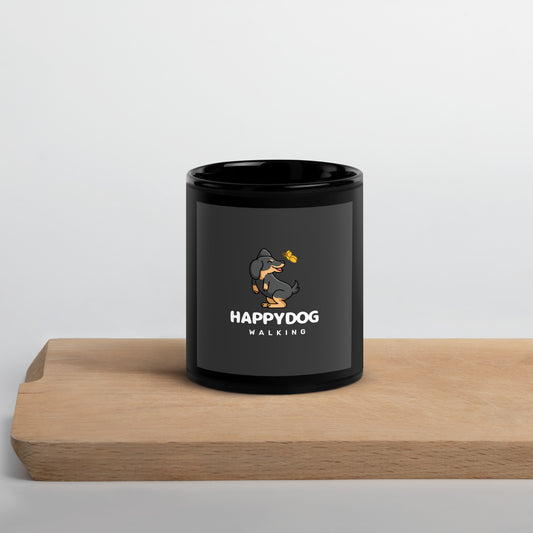 Dog Walking Tasse Schwarz